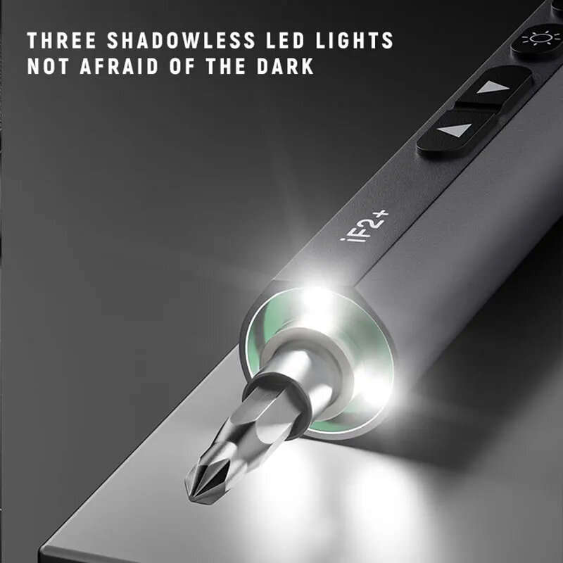 iFixes iF2 Intelligence High-Speed Magnetic Motor Electric Screwdriver Adjustable Torque LED Lights