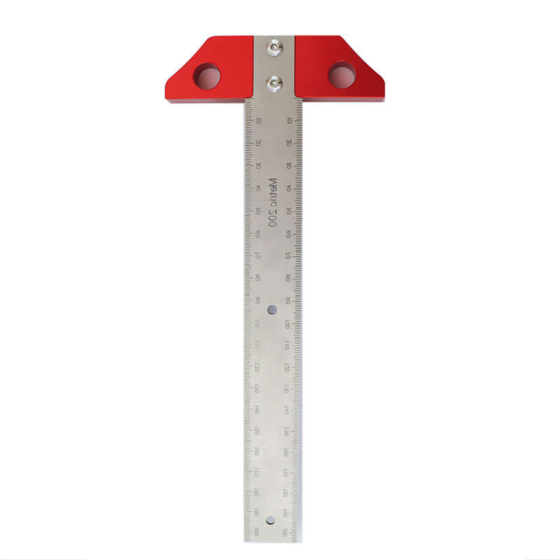 8 Inch/200mm T Square Marking Measuring Ruler Imperial Metric Scale Woodworking Scribing Ruler Gaugi