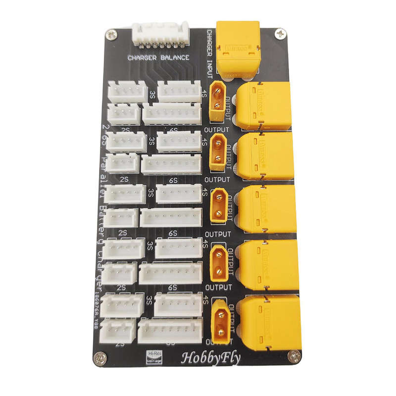 T60 XT30 Lipo Battery Parallel Charging Board 2in1 Support 2S-6S Lipo Battery for FPV Racing Drone H