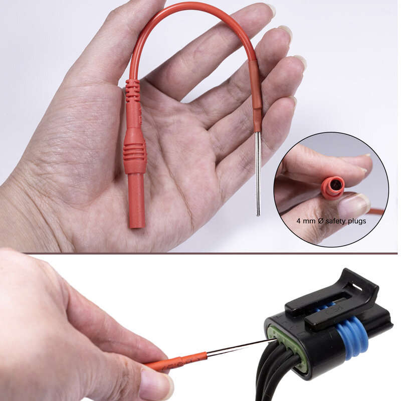 4mm Sheathed Banana Plugs and Outcrop Banana Plug Adapters Ideal for Multimeter Testing Hook Needle