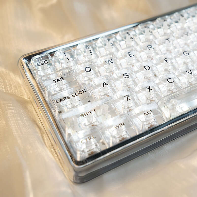 132/153 Keys Spaceship & Cat Theme ABS Keycap Set Transparent MDA Profile 3D Printing Keycaps for Me