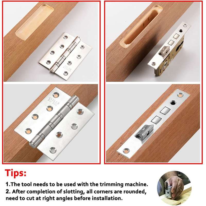 Aluminum Alloy Door Hinge Jig Guide Woodworking Door Hinge Template Slotting Locator Door Lock Jig f