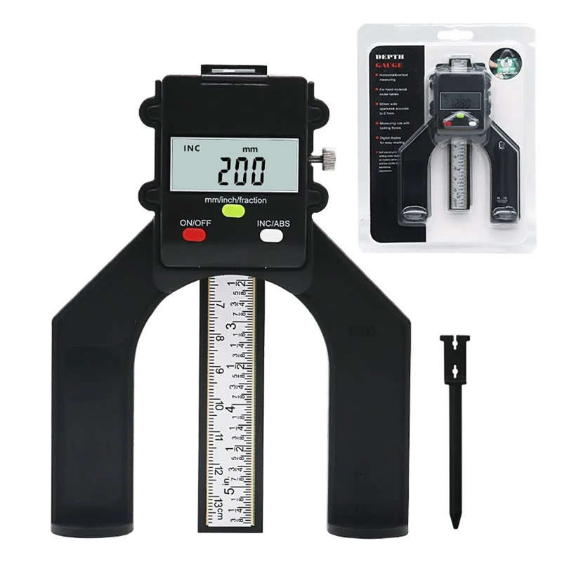 ETOPOO Digital Depth Gauge High-Precision Measurement Tool with LCD Display 0.01MM Resolution 0.2mm