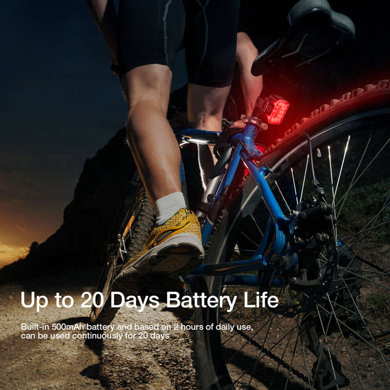 Astrolux TL01 Bike Taillight 500mAh Battery 6 Light Modes USB-C Rechargeable IPX6 Waterproof Wear-re