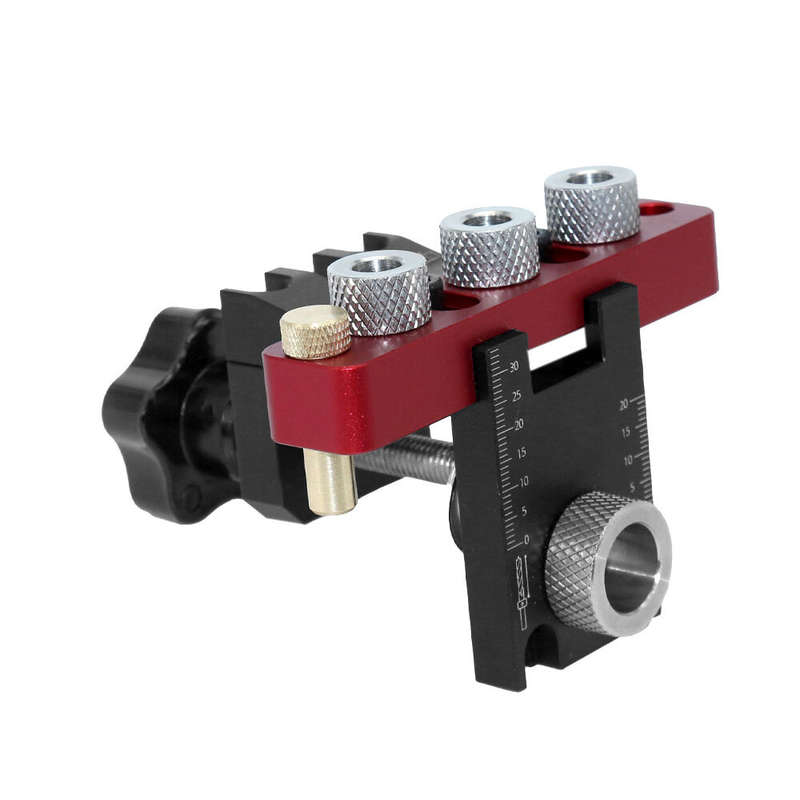 Adjustable Woodworking 3 in 1 Doweling Jig Kit Cabinet Hardware Jig Pocket Hole Jig Drilling Guide L
