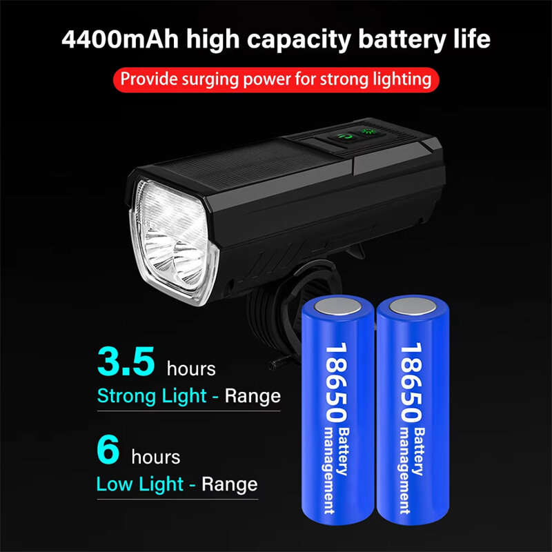Bikight 4 in 1 Solar Bike Headlight 1000Lm Brightness 4000mAh Battery Power Bank 8 Light Modes Water