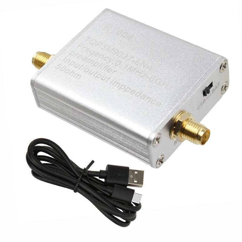 100K-6GHz Full Band Low Noise Amplifier 20dB High Gain Power Preamplifier LNA Module for RF & Softwa