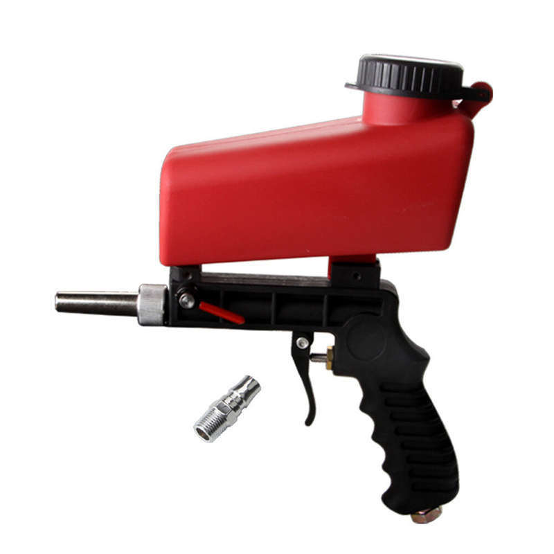 Portable Gravity Pneumatic Sandblasting Gun 90psi High-Pressure Adjustable Flow Large Capacity Versa