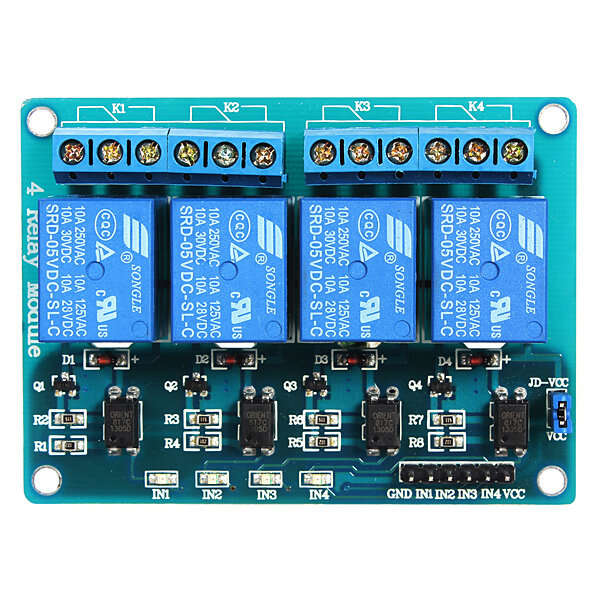 2pcs 5V 4 Channel Relay Module For PIC ARM DSP AVR MSP430 Blue Geekcreit for Arduino - Products that