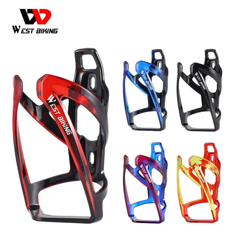 WEST BIKING Curved Bike Bottle Holder Tough Stable Lightweight Fashion Bicycle Watter Cage for MTB R