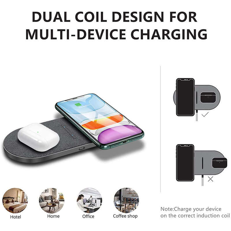 FDGAO 20W 15W 10W 7.5W 5W Wireless Charger Fast Wireless Charging Pad for Qi-enabled Smart Phones fo