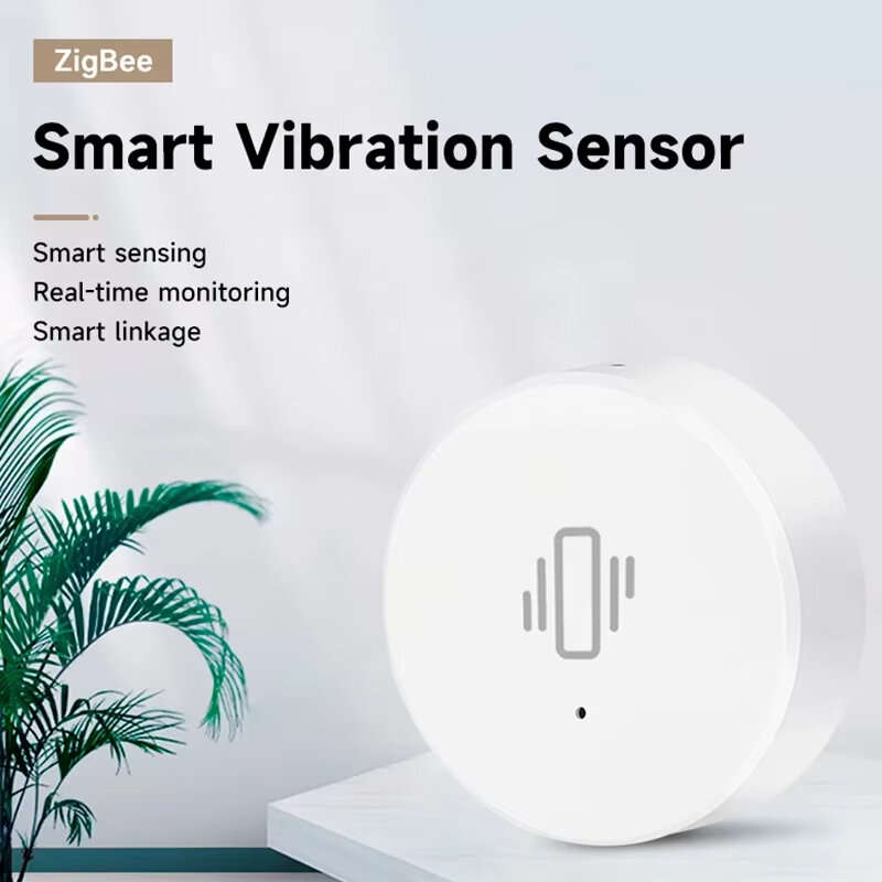 Tuya ZigBe Smart Vibration Sensor Real Time Monitoring Door Window Detection Alarm Smart Home Securi
