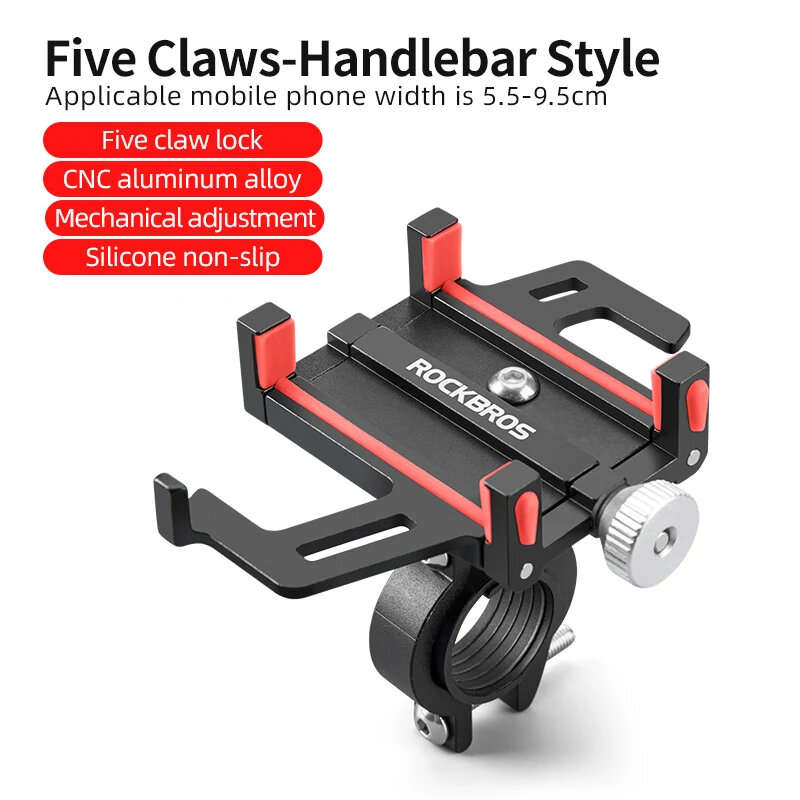 ROCKBROS Bike Holder Aluminum Alloy 360 Rotation Bracket Five Claws Stability Shockproof Easy instal
