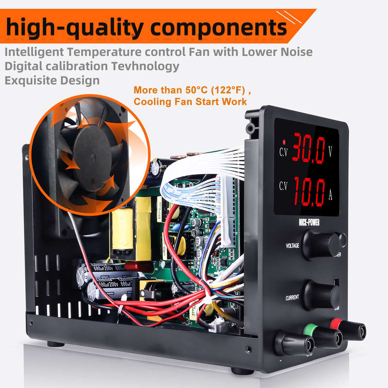 NICE-POWER R-SPS 3010 Precision Power Supply 0-30V 0-10A LED Display USB 5V2A Portable Design Overlo