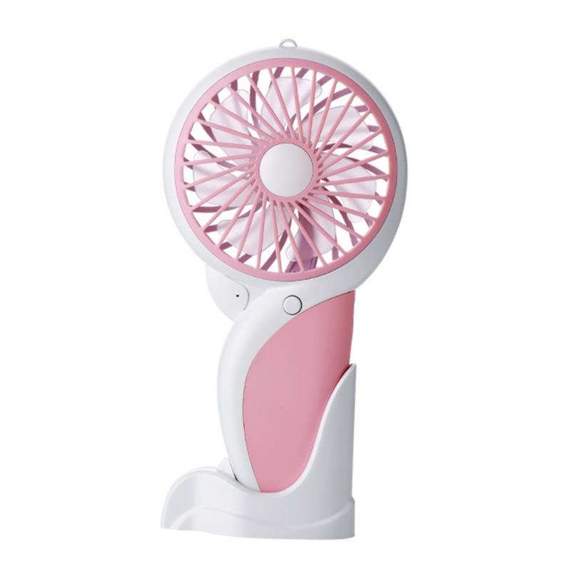 Well Star WT-N10 Handheld Mini USB Woodpecker Fan with Base LED Light Lamp Fan Rechargeable Air Cool