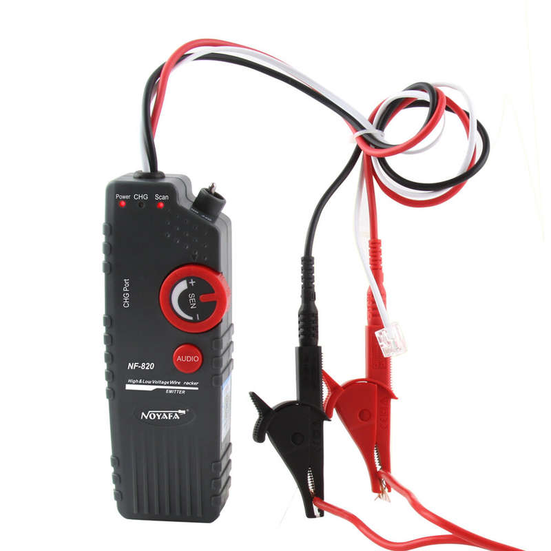 NOYAFA NF-820 Underground Cable Locator with Alligator Clip Anti-Interference High&Low Voltage Wire