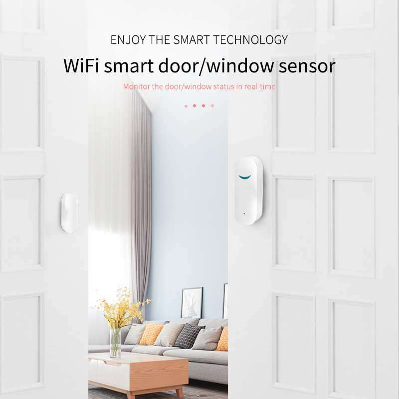 Tuya Doodle Wifi Door Magnetic Sensor Remote Intelligent Linkage Doors And Windows Open And Close An