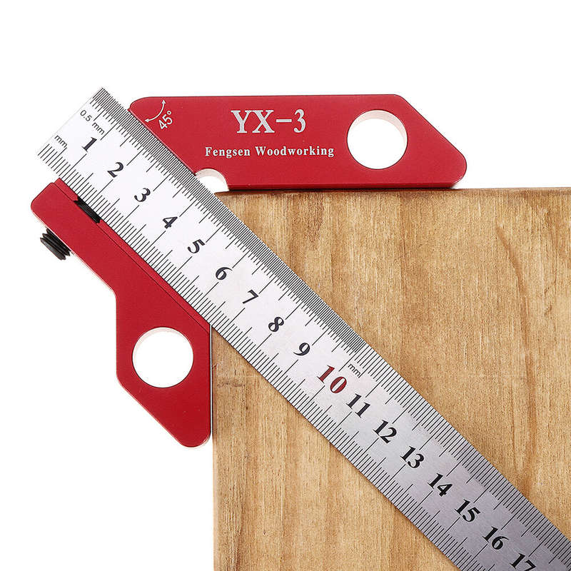 YX-3 300mm Woodworking Square Center Scriber Center Finder 45 90 Degrees Angle Line Scriber Marking