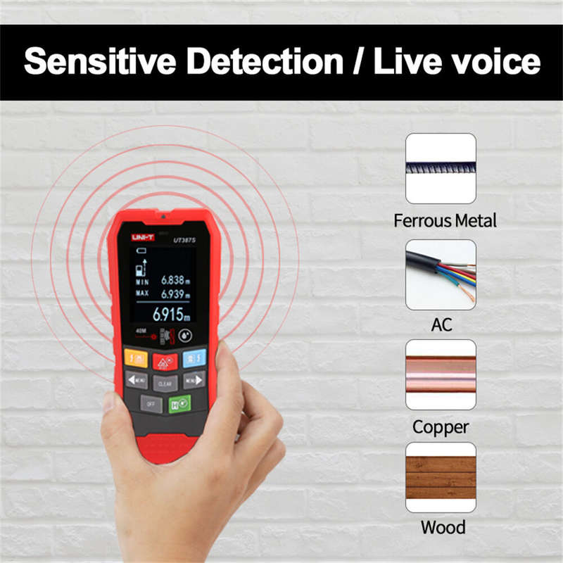 UNI-T Wall Scanner UT387E UT387S UT387LM 4 In 1 Metal Detector Wood Stud Finder AC Voltage Live Cabl