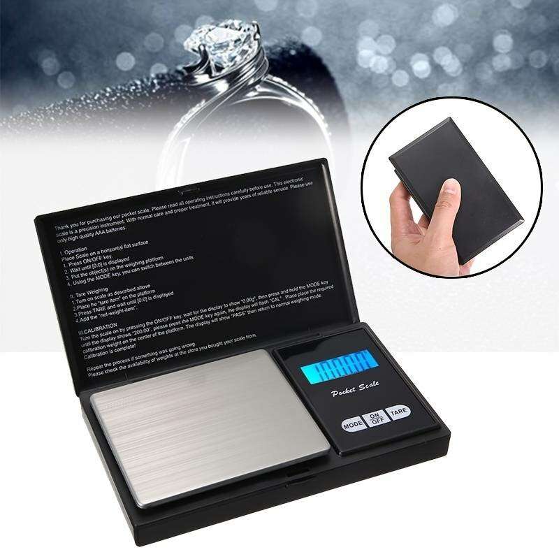 1PCS Jewelry Mini Stainless Steel Electronic Scale Digital Pocket Scale Gold Gram Balance Weight Sca