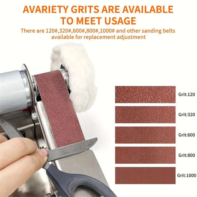 Electric Belt Sander Grinder Grinding Machine for Woodworking Mini Belt Sander and Knife Sharpener D