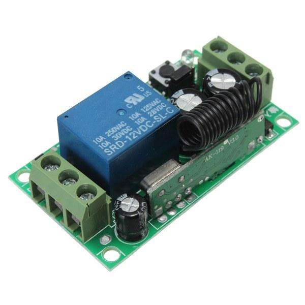 3Pcs Geekcreit DC 12V 10A Relay 1CH Channel Wireless RF Remote Control Switch Transmitter With Recei