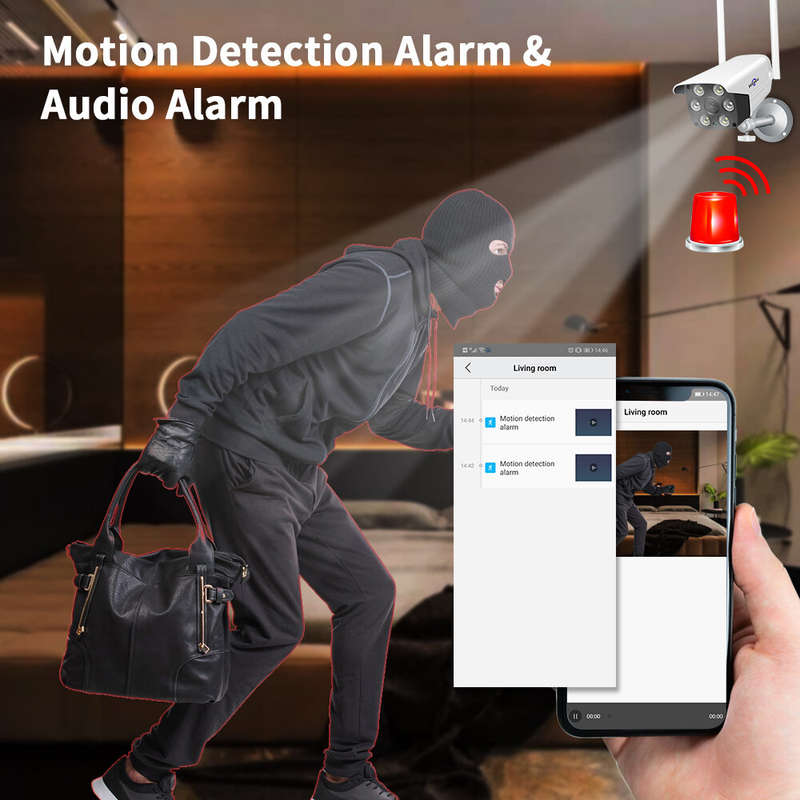 Hiseeu 3MP Wifi Video Surveillance CCTV Cameras Outdoor Security IP66 Wifi IP Cameras for Parking Lo