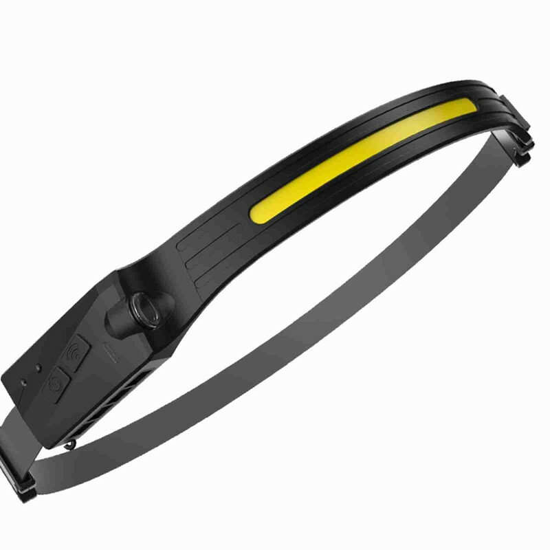 2*XPE 1*COB LED Headlamp Sensor 5 Modes Type-C Rechargeable Headlight Outdoor Flashlight Torch