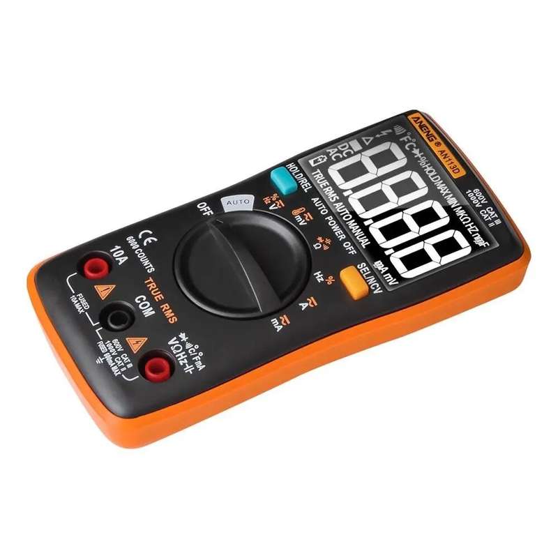ANENG AN113D Intelligent Auto Measure True- RMS Digital Multimeter 6000 Counts Resistance Diode Cont