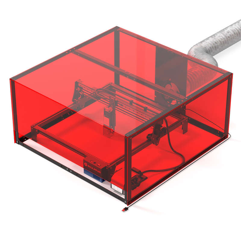 SCULPFUN 720x720x360mm laser engraving machine Enclosure Smoke Exhaust Box Dust-proof box Powerful s
