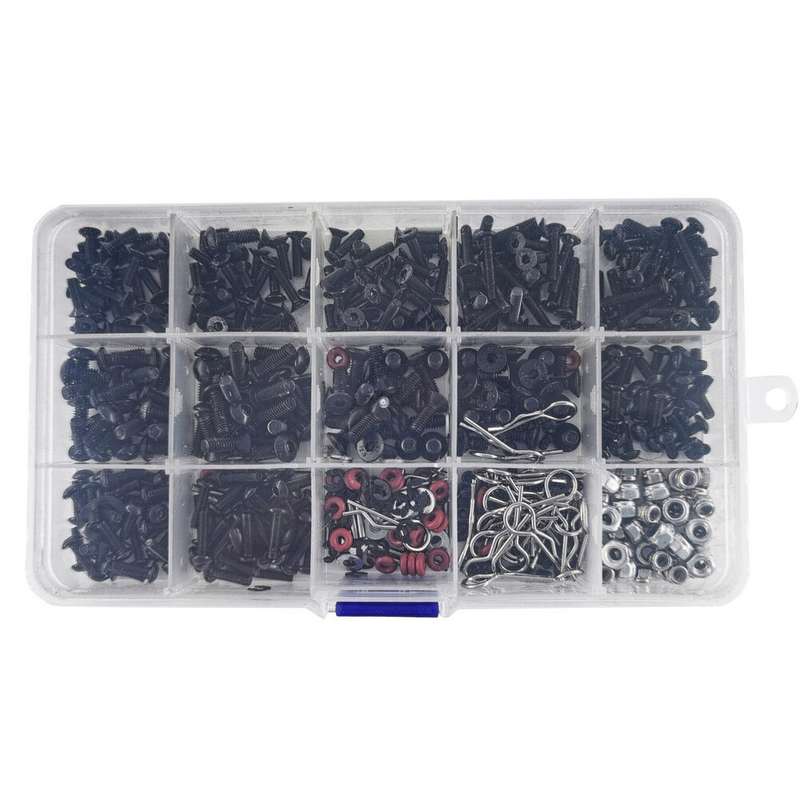 500Pcs M3 M4 Rc Car Repair Tool Set Screws Box Set For SCx10 TRX4 1/10 HSP Remote Control RC Car Par