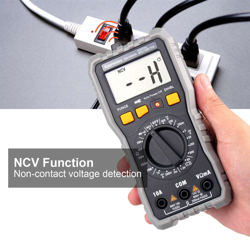 Kaemeasu KM-DM05A Multimeter Pro Compact Digital Multimeter with LCD Display Accurate DC/AC Voltage