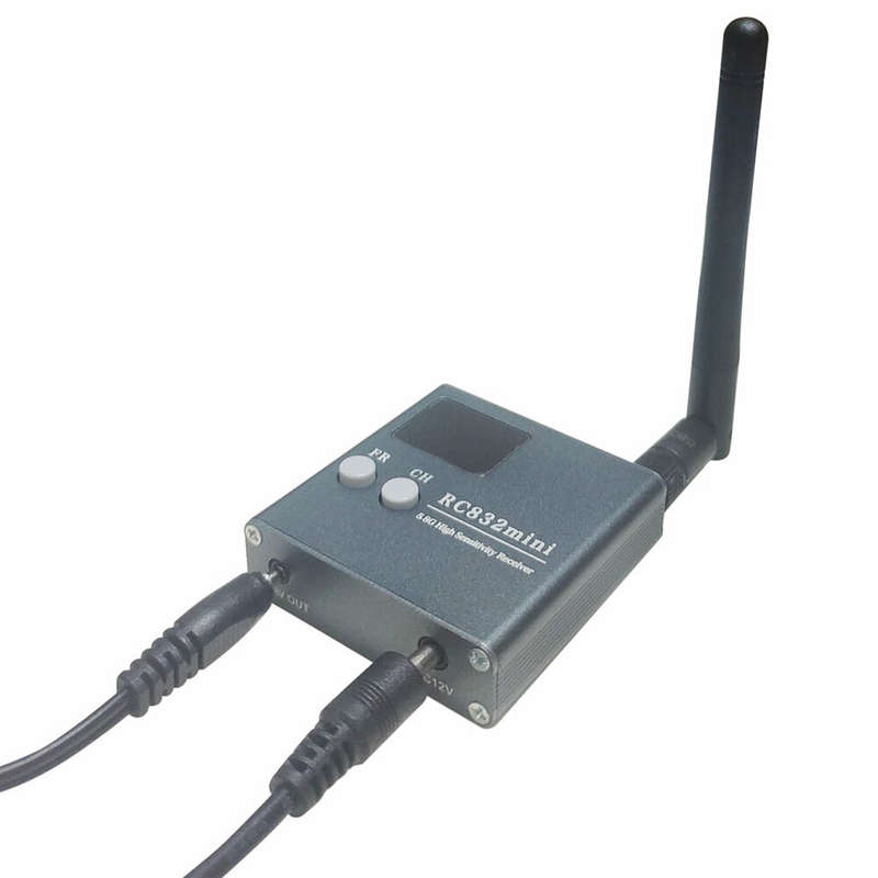 SJ RC832 Mini Wireless 4.9G-5.8G 56CH 5dB Two-Way Video/Audio High Sensitivity Receiver for RC Drone