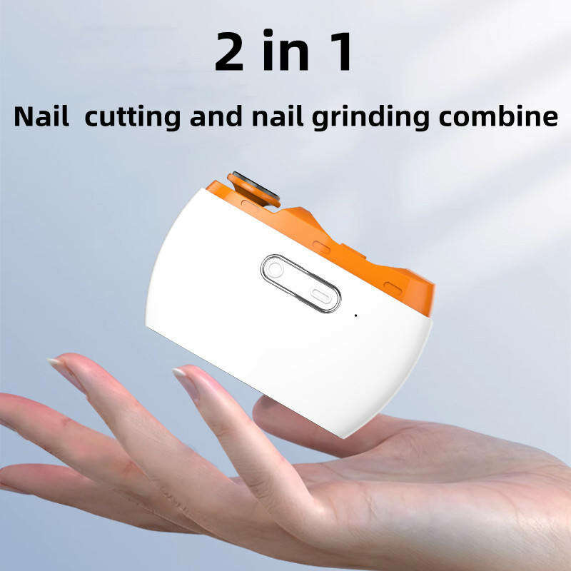 2-in-1 USB Rechargeable Electric Nail Cutter and Polisher Lightweight and Portable ABS Material Nail