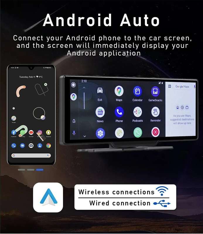 10.26 inch Portable bluetooth Car MP5 Player HD Large Screen Wireless Carplay Car Radio Built-in 1W