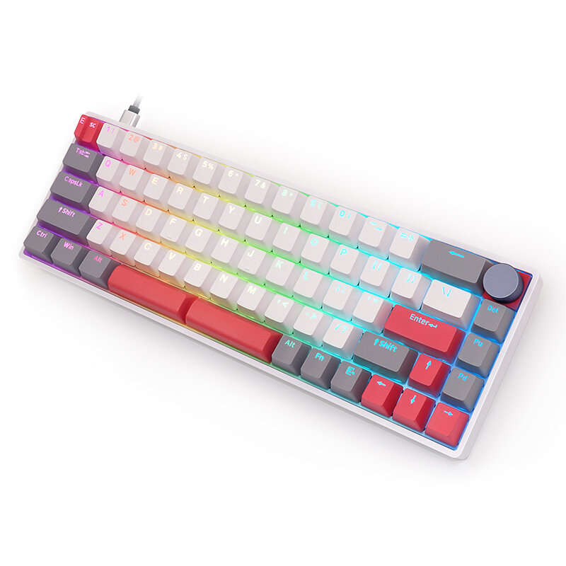 SKYLOONG GK6+ 68 Keys Wired Mechanical Gaming Keyboard Optical Switch RGB Type-C Programmable 65% La
