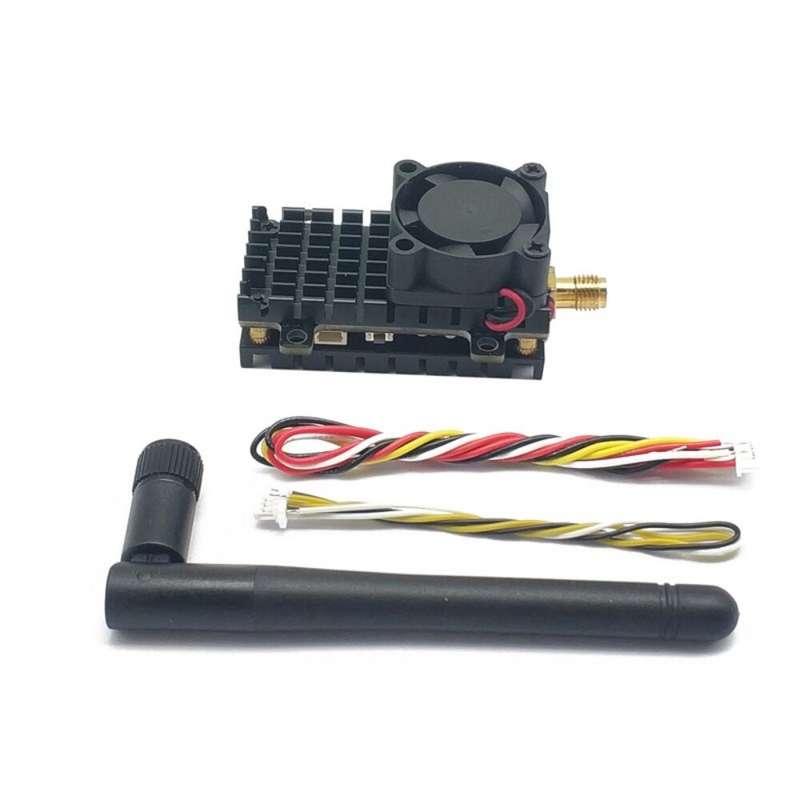 EWRF 2Km Long distance 5.8Ghz 40CH 2W 2000mW Over Range FPV Transmitter With Heat Sink fan For RC Dr