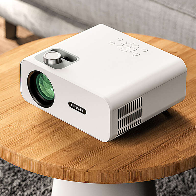 BlitzWolf BW-V5 LED Projector Physical 1080P Resolution 9000 Lumens Bluetooth 5.0 Portable Movie Com