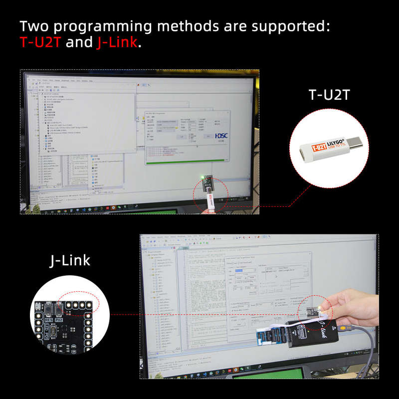 LILYGO T-HC32 HC32L110B6 Smallest Size MCU Ultra-low Power Flexible Power Management WS2812 For Keil