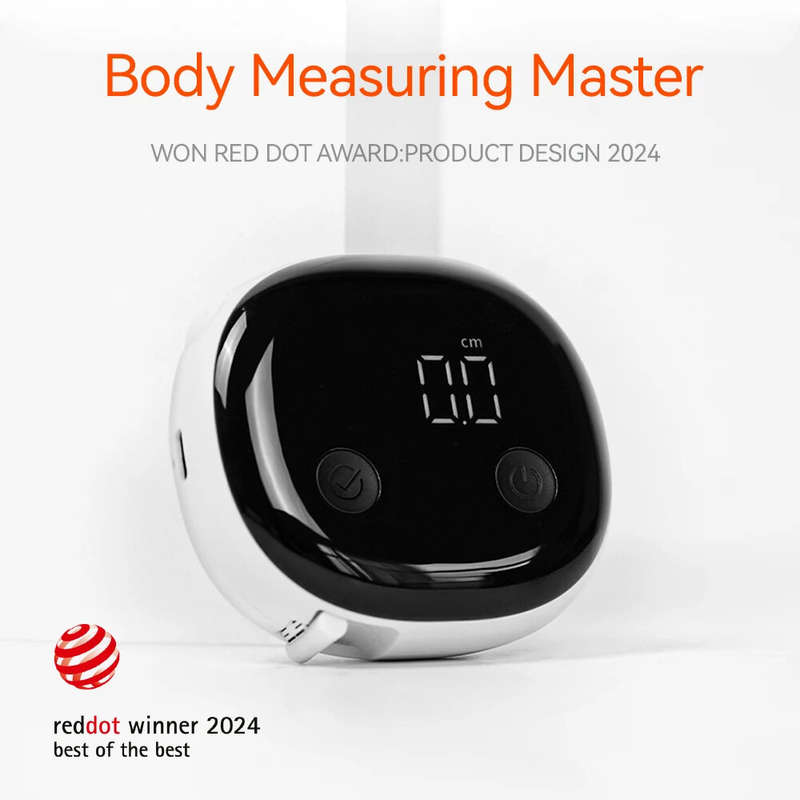 Smart Digital Measuring Tape Accurate 0.1 cm/inch LED Display Rechargeable Type-C Battery Fitness Ap