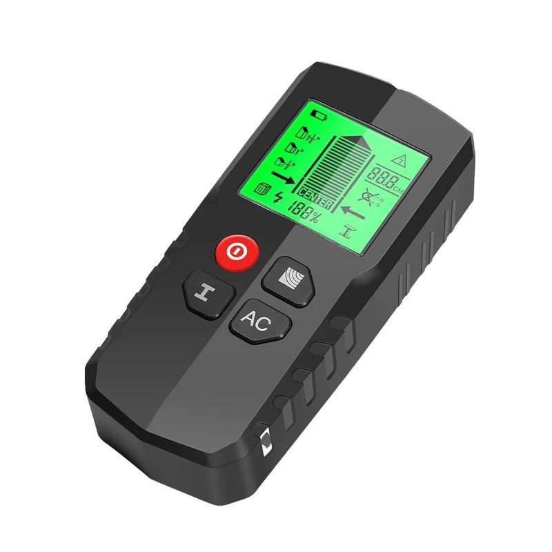 5-in-1 Stud Finder Wall Scanner with Backlit Display - Accurately Detect Wood Metal Studs Live AC Wi