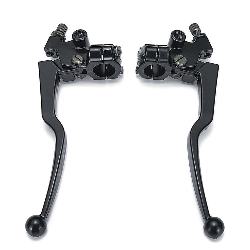 Pair Black Aluminum Motorcycle Brake & Clutch Lever For Honda CG 125 Cable Front Brake