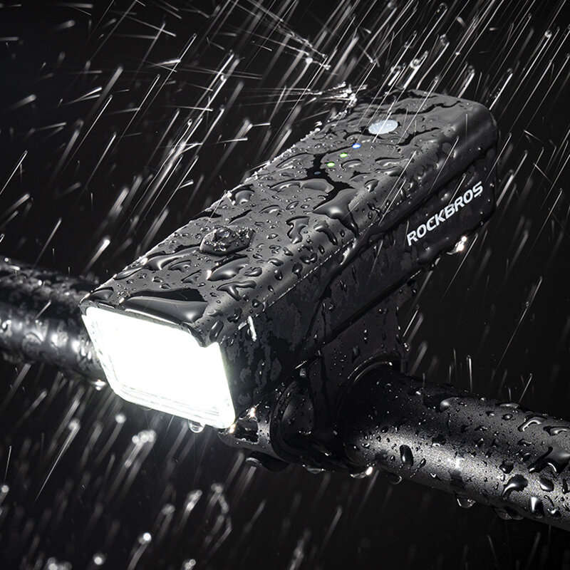 ROCKBROS Smart Light Senor Bike Headlight 260Lm Bright LED 1500mAh Battery Type-C Fast Charging Anti
