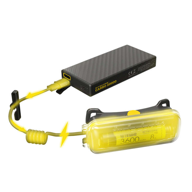 NITECORE Headlamps 18650 Extended Battery Case for NU40 43 50 Headlamps Night Run Trail Run Headligh