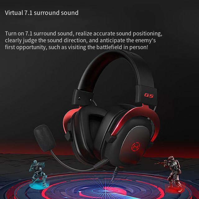 Edifier HECATE G5 Gaming Headset Wired Headphone Virtual 7.1 Channels 53mm Sound Unit Pullable Head