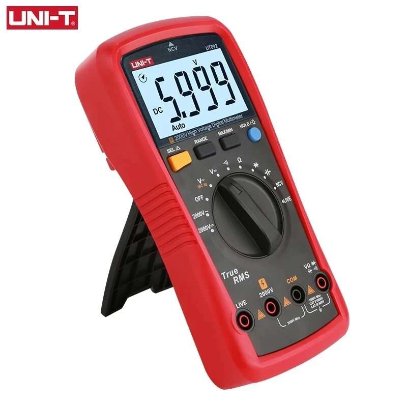 UNI-T Digital Multimeter UT892 2000V AC DC Voltmeter True RMS Capacitor Tester Frequency Meter NCV L