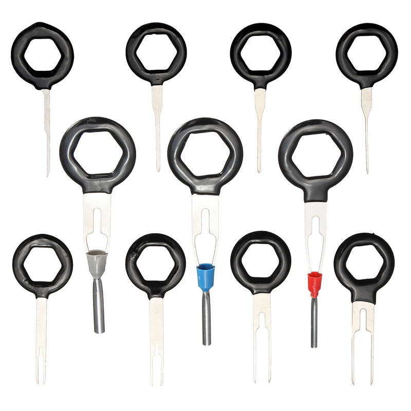 11PCS Terminal Removal Tool Kit High Quality Aluminum Wiring Connector Pin Release Extractor for Car