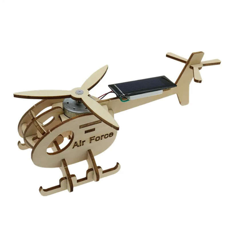Mini Solar Plane Assembled Toy Kids Handmade Interesting Invention Educational Science Experiment DI