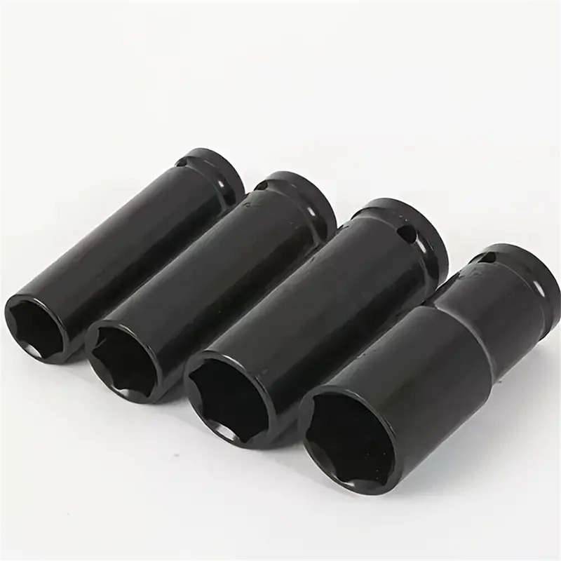 10PCS Carbon Steel 1/2 Inch Electric SleeveTool Adapter Set 8-24mm Polished Finish for Impact Wrench