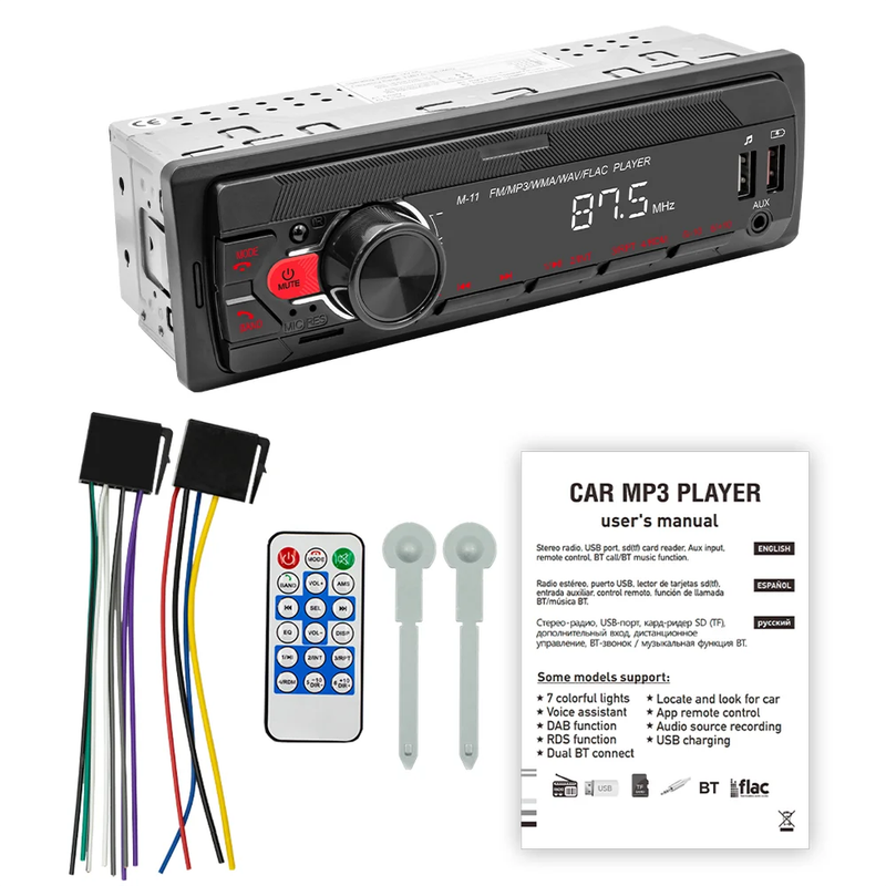 12V Car Radio Stereo Player Digital bluetooth Car MP3 Player FM Radio Stereo Audio Music USB/SD with